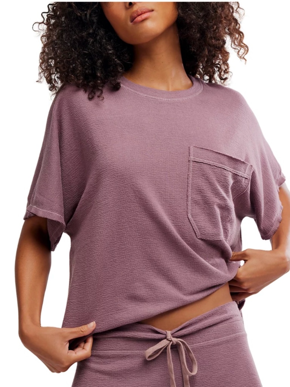 NWT S Free People Women's Staycation Boxy Fit Sleep T-Shirt